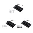 thumbnail image 2 of Advancent Guitar Fixed Bridge with Screws and Sturdy Professionals Learning Wrench Electric Saddle Part Black Adults Replacement Tailpiece Type1, 2 of 6