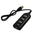 thumbnail image 1 of 4 puertos USB 2.0 HUB Splitter USB con cable de 1.6 pies para computadora portátil computadora PC, 1 of 7