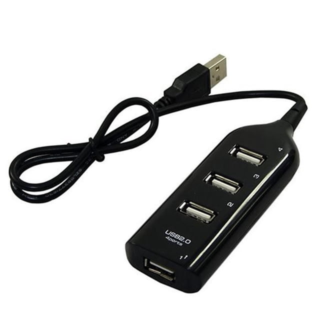 4 puertos USB 2.0 HUB Splitter USB con cable de 1.6 pies para computadora portátil computadora PC