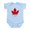 Sky Blue, variant on CafePress - Red Maple Leaf Infant Bodysuit - Baby Light Bodysuit, Size Newborn - 24 Months