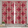 thumbnail image 2 of Ambesonne Mandala Valance & Curtain, Round Folk Ornaments, 55"x36", Pink Seafoam Peach, 2 of 6