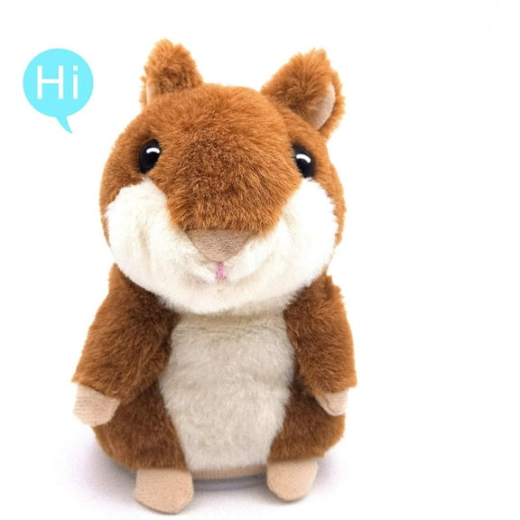 Talking Hamster, Repeats What You Say Plush Animal Toy Electronic Hamster Mouse for Boys, Girls & Baby Gift
