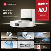 Roborock Q10 X5+ Robot Vacuum and Mop, Self-Emptying, Hands-Free Cleaning for up to 7 Weeks, 10,000Pa Suction, Obstacle Avoidance, LiDAR Navigation