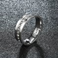 thumbnail image 6 of His And Hers Crowned Rings Stainless Steel Couple Wedding Bands Platinum Inlaid Gem European American Matching, 6 of 9