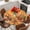 Orange Pumpkin Orange, variant on Plaid Pumpkins Fall Round Tablecloth, Fitted Table Cover with Elastic for 45"-54" Round Tables, Harvest Thanksgiving Botanical Leaves Table Cloth Outdoor Indoor Dinning Party Waterproof Tablecloths