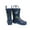 Navy Blue Dinosaur, variant on Kids Rain Boots, Color: Navy Blue Dinosaur, Size: 3 (600-65-3)