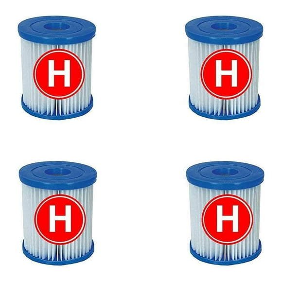 Pool Filter Cartridge Set of 4 - Universal Type H for Swimming Pools