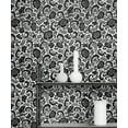 thumbnail image 7 of NextWall Dark Ash Tonal Paisley Peel and Stick Wallpaper, 7 of 7