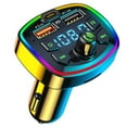 thumbnail image 3 of Meggemo Q7 Colorful Breathing Light Car Bluetooth MP3 Player FM Radio Transmitter PD20W Fast Charging Hands Free Calling High Speed Charging for Vehicle Use, 3 of 8