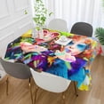 thumbnail image 5 of 60"x60" Mardi Gras Tablecloth, Waterproof Washable Polyester Square Table Cover, Durable Tablecloth for Kitchen Dining Table Party Decor, 5 of 7