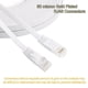 thumbnail image 2 of Cable Ethernet Cat 6 de 50 pies, color blanco, cables de conexión LAN planos para red de Internet, cable sólido para computadora Cat6 de alta velocidad con clips y conectores Rj45, 2 of 5