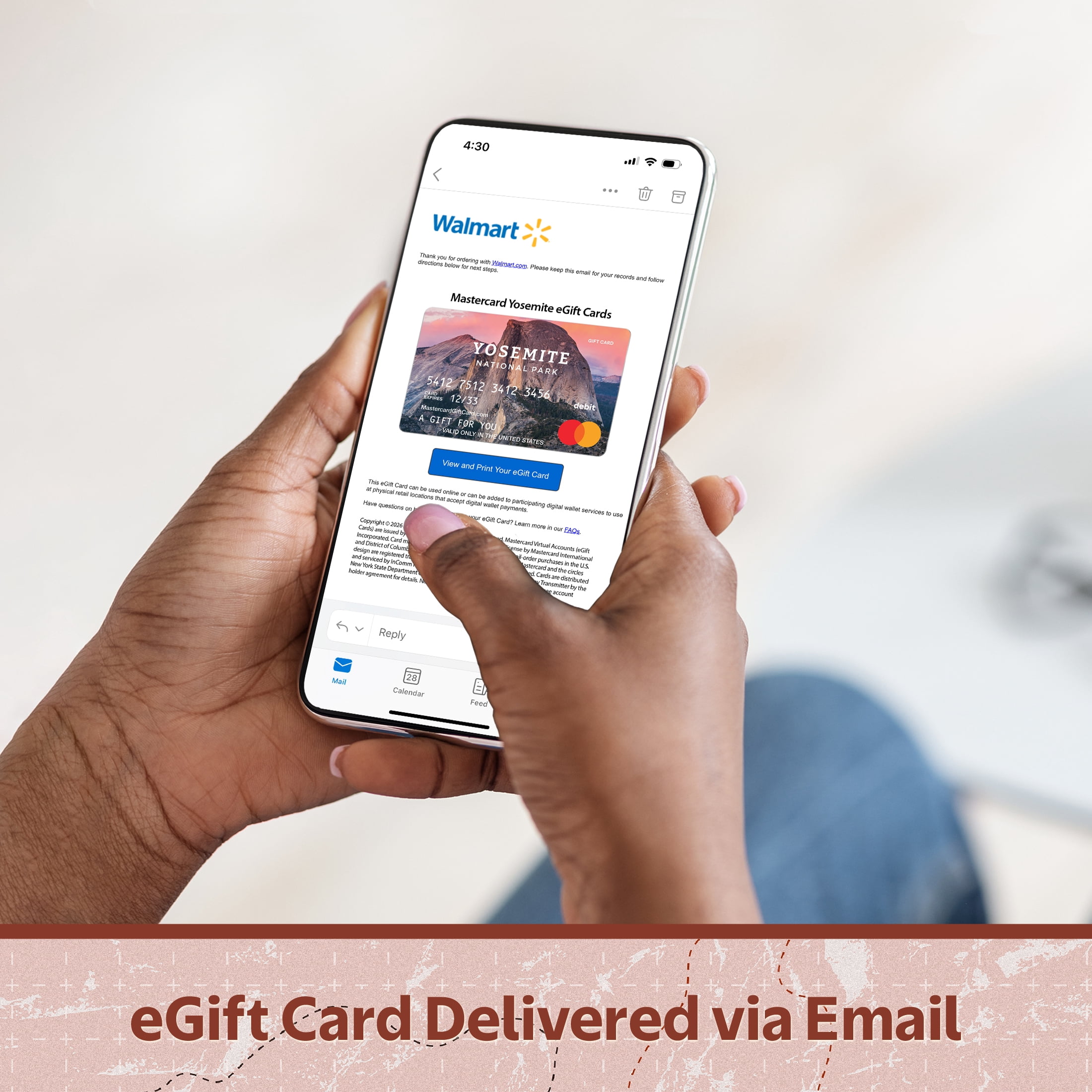 Mastercard® $20-$500 eGift Card Yosemite (Plus $6.84 Purchase Fee) [Email Delivery]