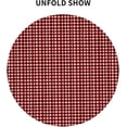thumbnail image 3 of Round Tablecloth 60 Inch, Watercolor Red Black Gingham Plaid Tablecloths Round Wipeable Washable Tabletop Covers Fabric Table Cover for Dining, Party, Buffet, Wedding, 3 of 8