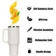thumbnail image 5 of Taza de viaje de 1182 ml de 40 oz con pajita y Tapa de acero inoxidable con doble pared aislada al vacío para café frío y caliente Asa para beber fácilmente mientras se está en mov, 5 of 5