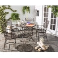 thumbnail image 2 of SAFAVIEH 5-Pieces Adult Glam Metal Easy to Clean Dining Furniture Set, Rustic Brown, 2 of 6