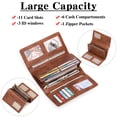 thumbnail image 6 of GOIACII Women's Wallet Clutch RFID blocking Card Money Organizer Ladies Purse Trifold, 6 of 8