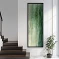thumbnail image 3 of Large Framed Canvas Art Abstract Green Print for Modern Living Room Bedroom Wall Decor - 60"x20" Black Framed, 3 of 6