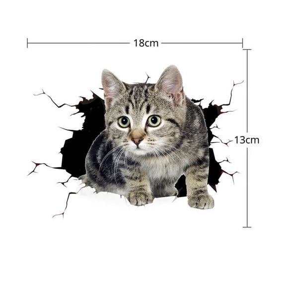 3D Simulation of Cute Cats Peeking Peering Car Sticker Creative Funny Vinyl Decal Sticker Waterproof Car Decoration Accessories