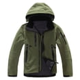 thumbnail image 3 of Aboser Fleece Lined Rain Jacket Women Travel Snow Jackets Thermal Soft Shell Windbreaker Waterproof Windproof Hooded Rain Coats with Pockets, 3 of 7