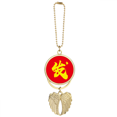 thumbnail image 1 of en chinese wealth congratulations implication Car Keychain Angel Wing Pendant, 1 of 4
