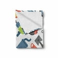 thumbnail image 2 of Auto Mechanic Soft Flannel Fleece Throw Blanket, Cartoonish Style Drawings of Car Repair Elements Colorful Pictograms Print, Cozy Plush for Indoor and Outdoor Use, 50" x 60", Multicolor, by Ambesonne, 2 of 6