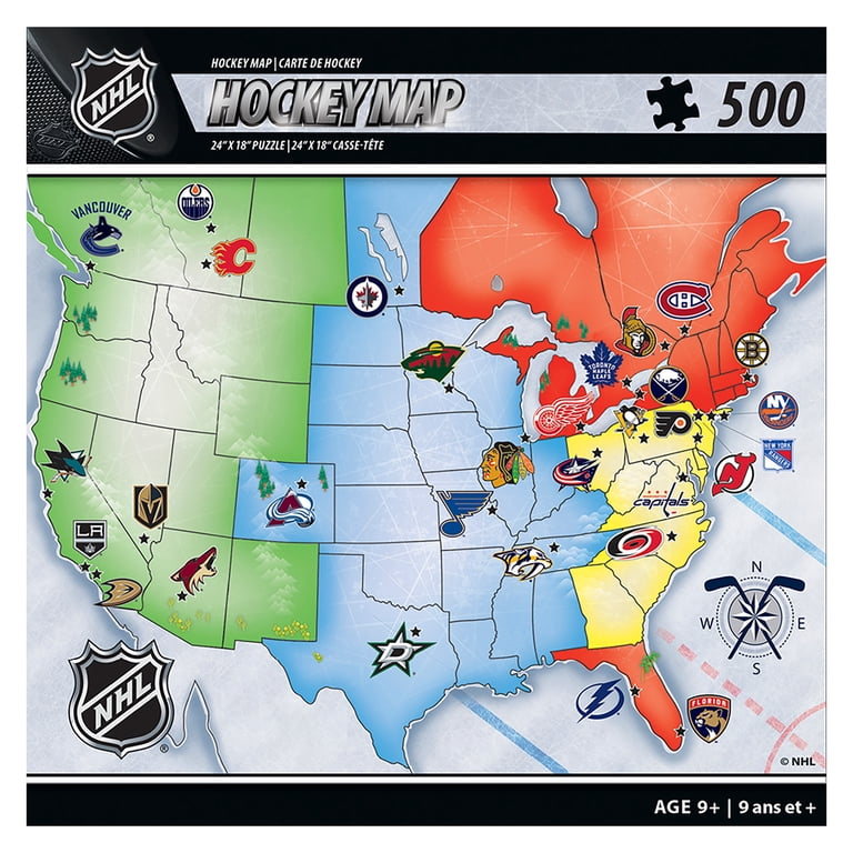 MasterPieces - NHL USA Puzzle Map, 500 Pieces - Walmart.com