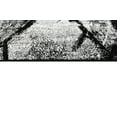 thumbnail image 3 of Allstar Rugs 5' 0" x 6' 11" White Modern Abstract Themed Polypropylene Area Rug with a Black Weathered Texture Design and Grey Accents. Machine-Made in Turkey., 3 of 8