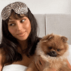 SMUG 100% Blackout Deep Sleep Mask, Adult, Contoured 3D Lash Protector, Animal Print