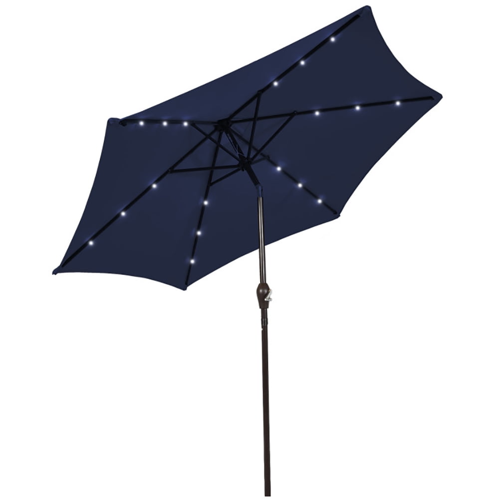 Aimee Lii 10 Feet Outdoor Patio umbrella with Bright Solar LED Lights, Sunbrella Patio Umbrellas, Blue Aimee Lii 10 Feet Outdoor Patio umbrella with Bright Solar LED Lights, Sunbrella Patio Umbrellas, Blue