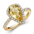thumbnail image 3 of Lafonn Aria Sterling Silver Gold Plated Citrine Ring, 3 of 5