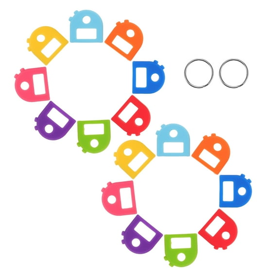 LOLIPPYY 16Pcs Elastic Silicone Key Cover Caps Assorted Colors for Secure Fit and Easy Key Identification