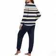 thumbnail image 5 of Women's Plush Winter Pajama Set with Printed Round Neck Long Sleeve Top and Drawstring Pants for Cozy Sleepwear, 5 of 7