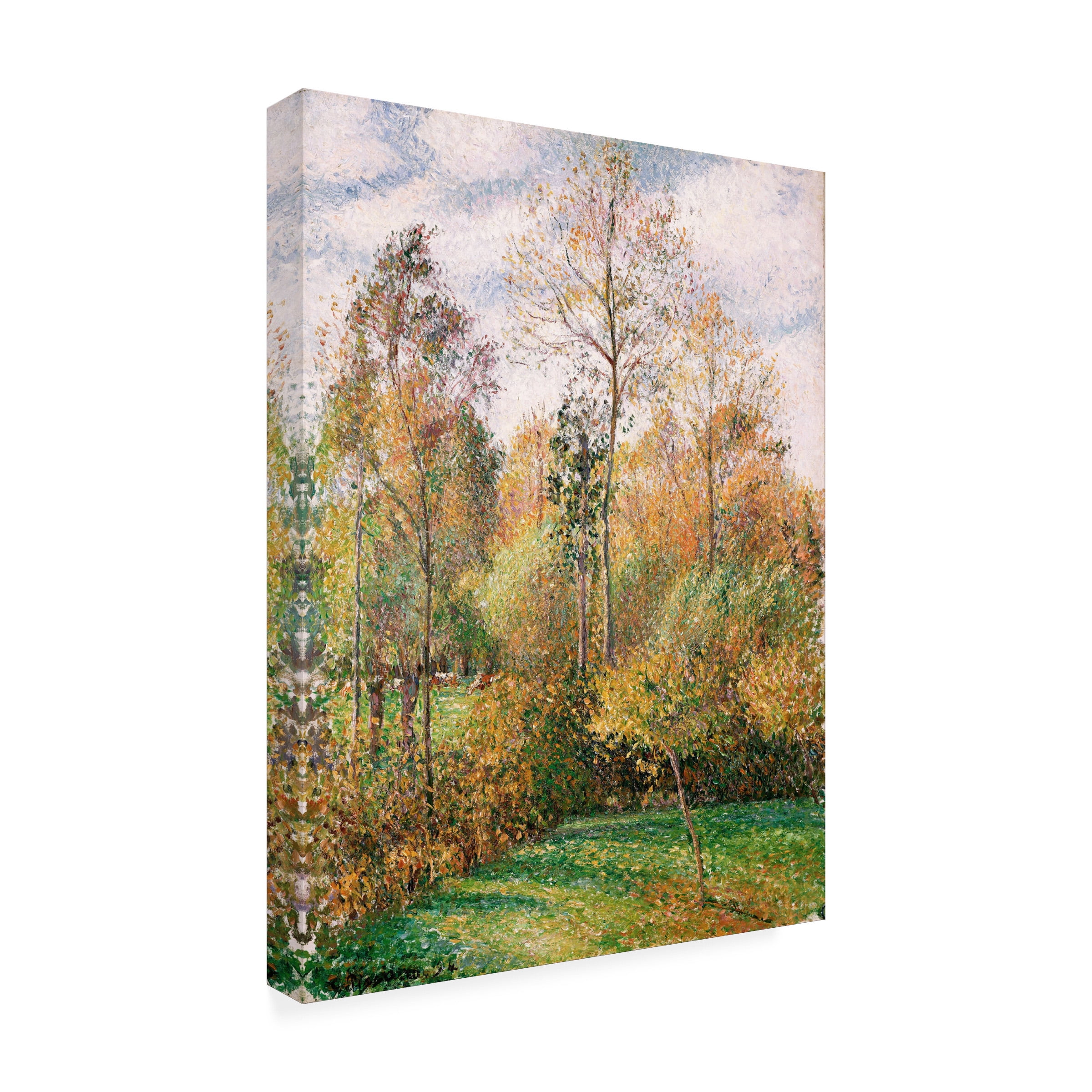 Pissarro 'Autumn Poplars' Canvas Art
