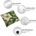 thumbnail image 6 of nygtbtfer Porch Pillows Olive Green Botanical Floral Toile Pillow French Farmhouse Pillow Covers Outdoor Throw Pillow Covers Cushion Cases Decorative Decorative Couch Pillow Cover for Sofa White, 6 of 7