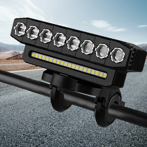 Faro LED para bicicleta, barra de luz LED, banco de energía, luz delantera para bicicleta para montar de noche