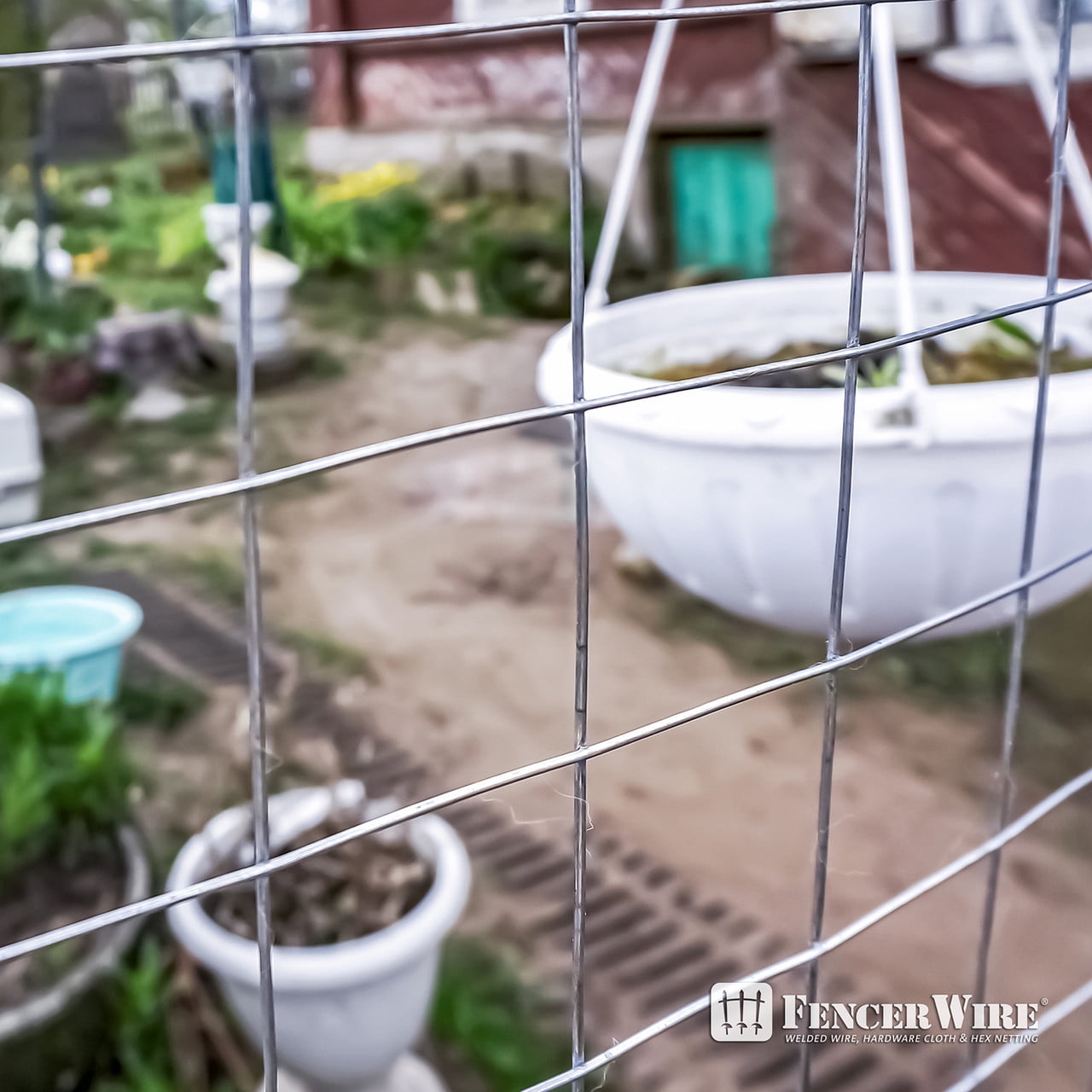 CAPHAUS 12.5 Gauge Galvanized Welded Fence Wire Roll, with 4” x 4” Square Mesh Opening, Wire Mesh Fencing Roll for Vegetables Garden Netting Chicken Coop Animal Enclosure (60 in. x 100ft.)