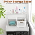 thumbnail image 2 of Yedigre 27.5" 2-Tier Washer Dryer Countertop with Shelf – Laundry Room Storage Organizer with Anti-Slip Strips & Edge Rails, 2 of 8