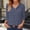 Blue, variant on Oplxuo Womens Blouses Dressy Casual Business Tops 3/4 Sleeve V Neck Work Office Shirts