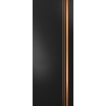 Slab Barn Door Panel 32 x 84 inches | Planum 1010 Matte Black with Frosted Glass | Sturdy Finished Interior Doors | Pocket Closet Sliding