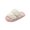 Pink, variant on Womens Dual Strap Slippers Open Toe Fluffy Plush Winter House Shoes, Warm Thick Non-Slip Bedroom Slides, Plush Home Slippers