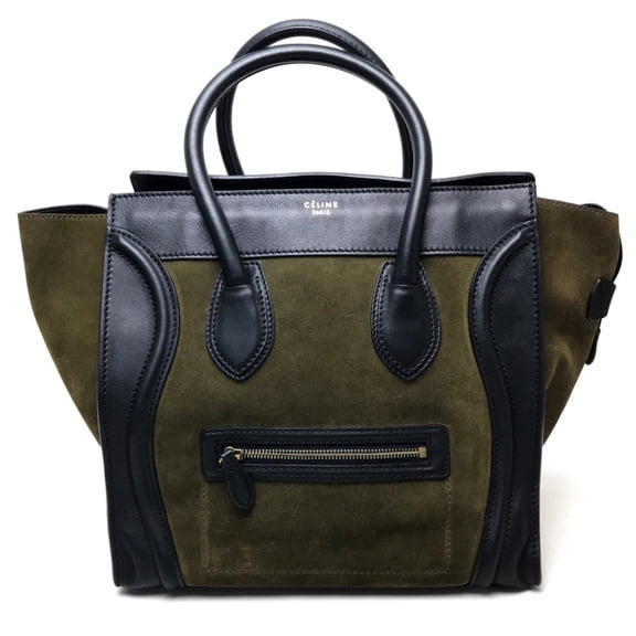 Pre-Owned CELINE 165213 Luggage Mini Shopper Shoulder Bag Tote Suede Leather Women's... (Good)