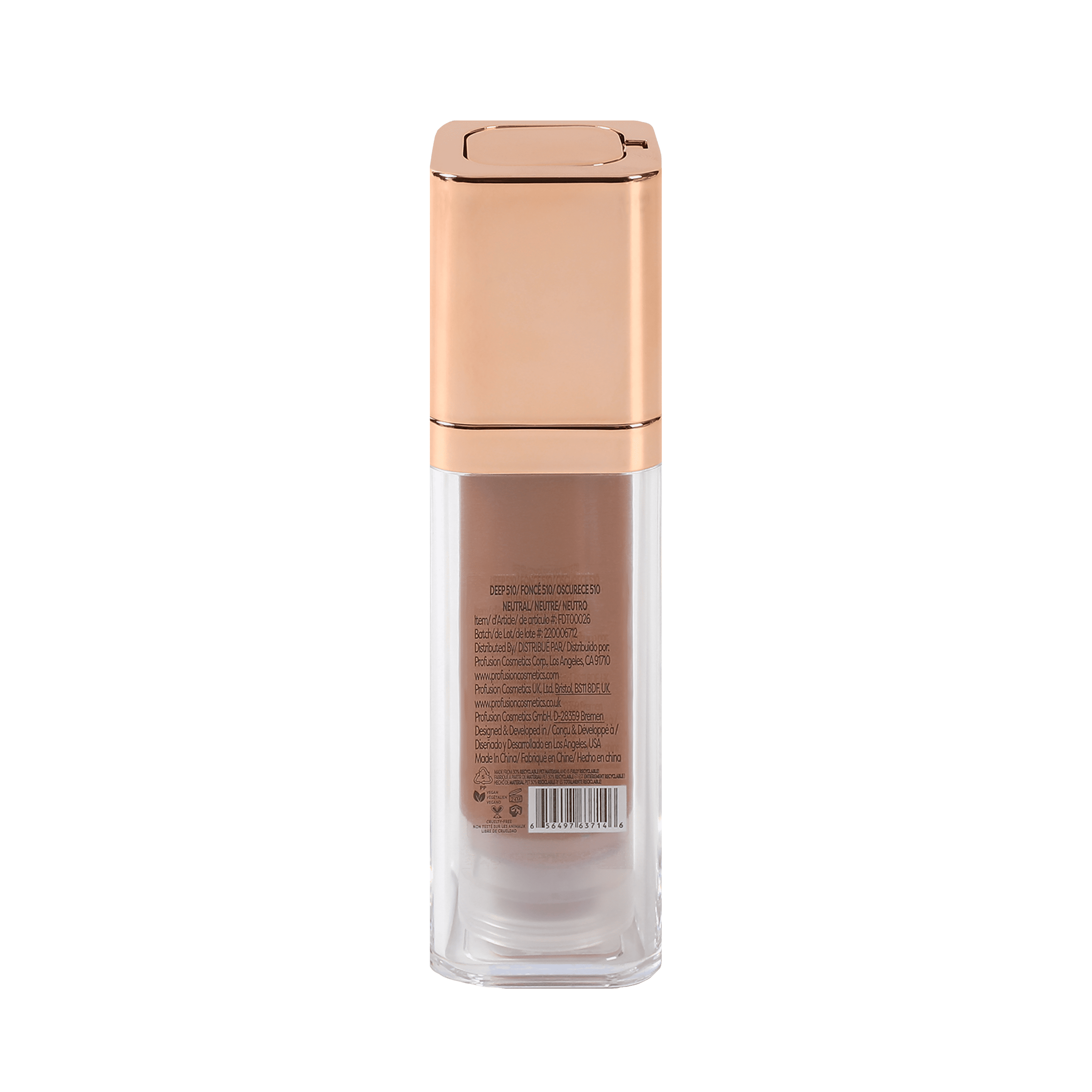 (2 pack) Profusion Cosmetics Feel Good Skin Long Wearing Skin Perfector Foundation Deep 510