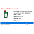 thumbnail image 2 of Convertible Top Hydraulic Pump Fluid - Compatible with 2004 - 2005 BMW 645Ci 4.4L V8, 2 of 2