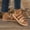 Brown, variant on Women Flat Sandals, Metal Accent Criss Cross, Strappy Woven Sole Summer Vacation, Comfortable Ladies Shoes Sandalias Planas Mujer
