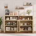 thumbnail image 2 of Ataujin 55" Large Buffet Sideboard Cabinet  with 4 Doors&Adjustable Shelves, Buffet Cabinet with Storage, Wood Coffee Bar for Kitchen, Dining Room, Living Room, Entryway, 2 of 8