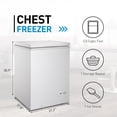 thumbnail image 2 of OKADA 3.5 Cubic Feet Chest Freezer Top Door Compact Space Apartment Home Food Storage Compact Saving Energy Efficient, 2 of 7