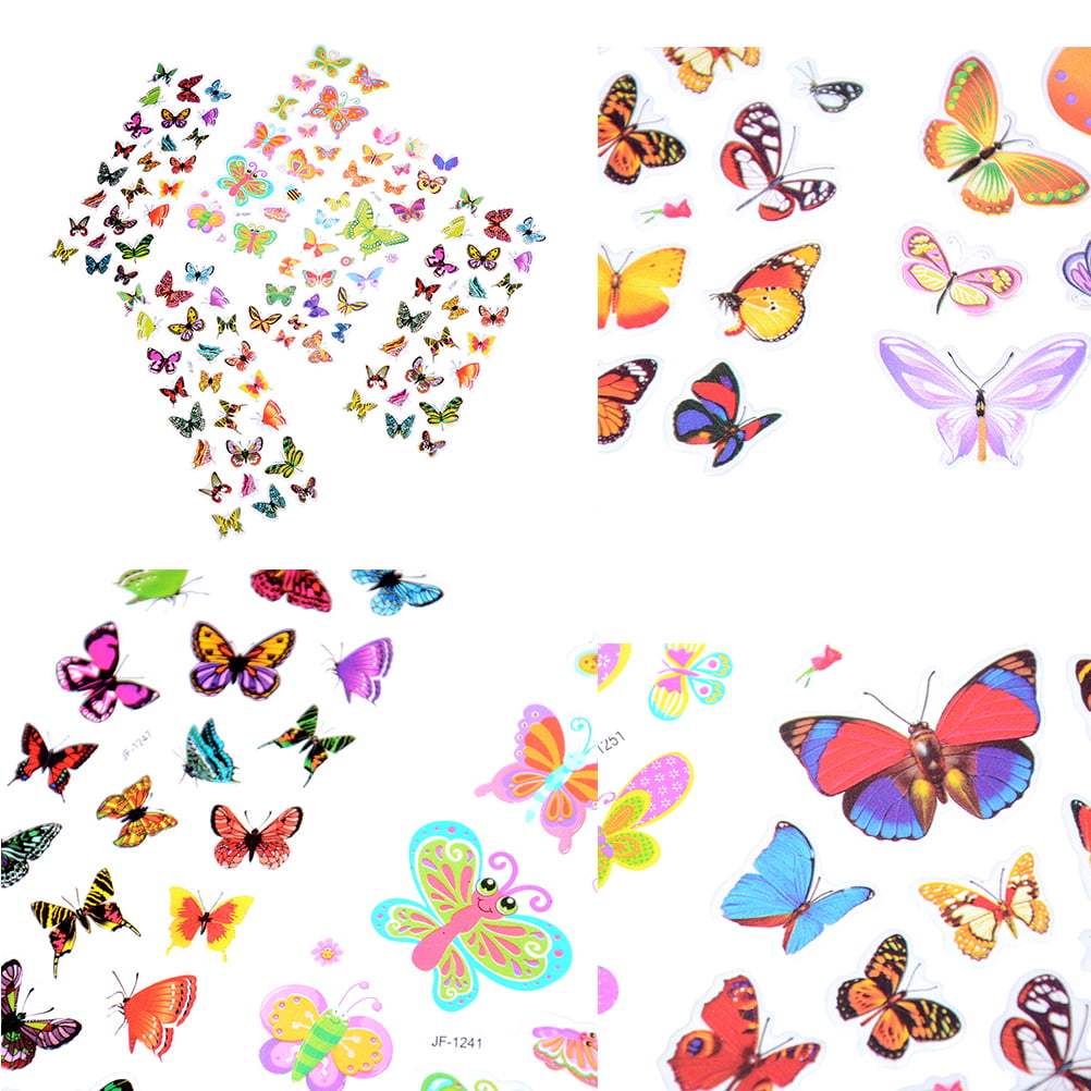 Details about   3D Bubble Butterflies Puffy Sticker 17pcs Foam Sticker Card of Butterflies 