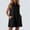 Black, variant on hoksml Women's 2026 Capsule Wardrobe Sleeveless Collared Shirt Mini Dress with Ruffle Pockets Casual Woven Dress