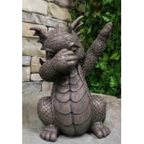 Ebros Whimsical Hip Hop Dabbing Garden Dragon Statue 9.25" Tall Look at My Dab