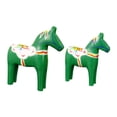 thumbnail image 4 of Conjunto de 2 estatuas de caballos para decoración de interiores, adorno de oficina, figura de animal. verde, 4 of 8